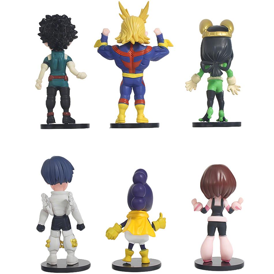 6 יחידות/סט דמויות אקשן אנימה My Hero Academia מידורייה איזוקו בקוגו קאטסוקי טודורוקי שוטו אוצ'אקו אוראראקה קירשימה דגם צעצוע