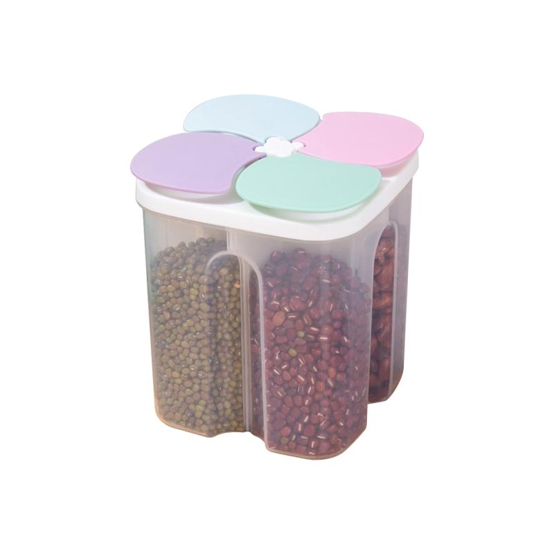 Kitchen Storage Box Dividing Sealing Tank Noddles Beans Grains Fresh Preservation Container Large Capacity For Home Restaurant