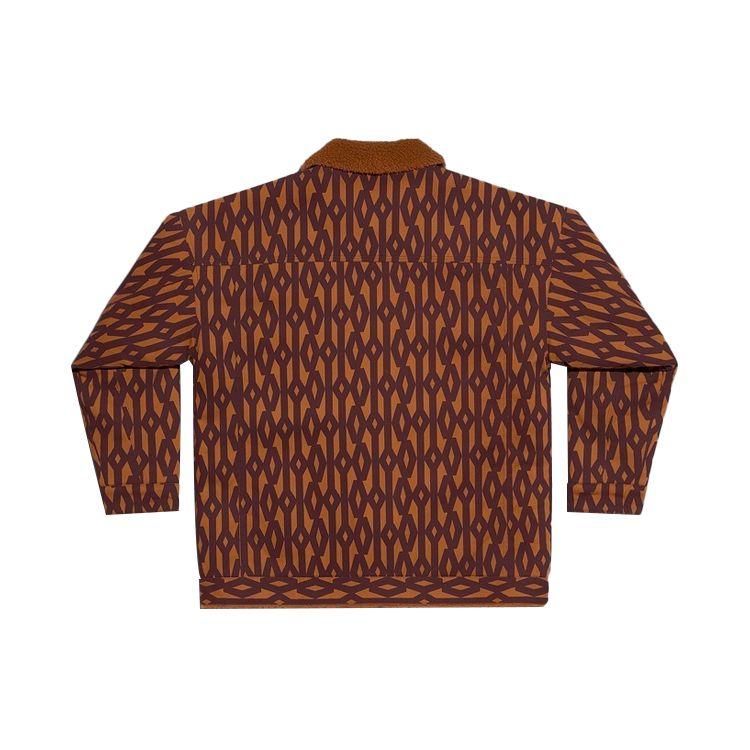 adidas Originals X Ivy Park Clover Pattern Print Casual Jacket Men Outerwear Red Brown HB8438