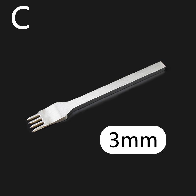 Ensemble d'outils de poinçonnage de trous d'artisanat du cuir, ciseau de trou en acier inoxydable, gravure de laçage, couture, outils de poinçonnage d'espacement