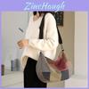 Canvas Spliced Tote Bag For Women With Large Capacity And Zipper Closure For Business Commute