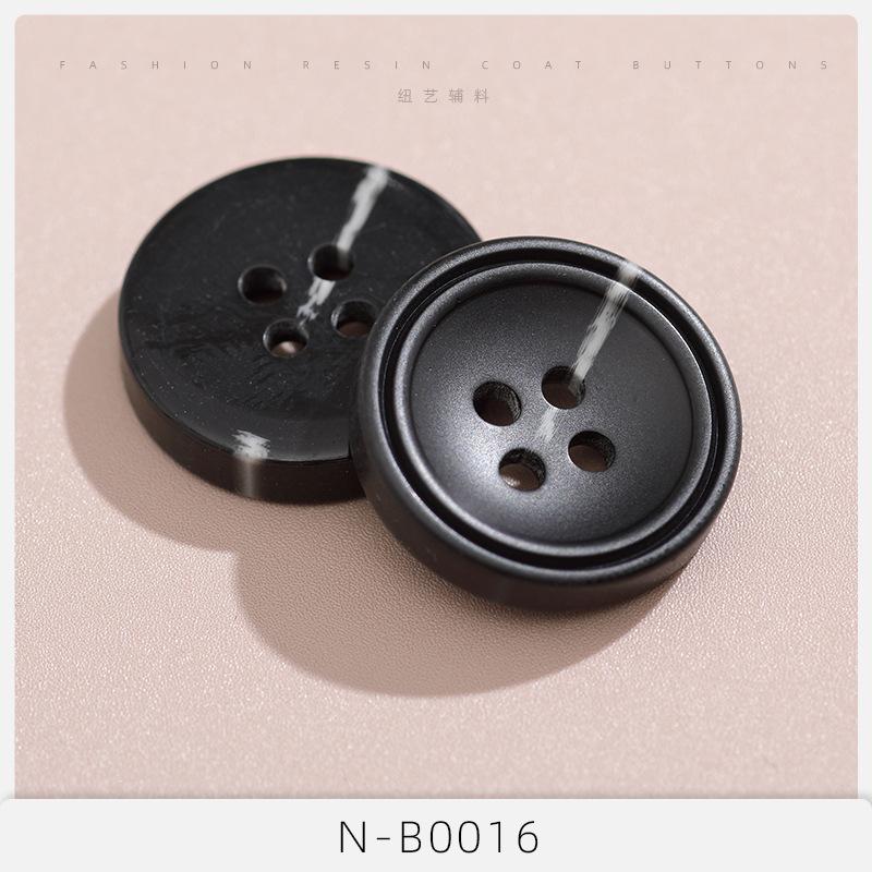 10Pcs Button Button Trench Coat Women'S Resin Black Button High-End Men'S Suit Clothes Coat Accessories Daquan Cardigan Suit