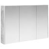 Bathroom Furniture Set 4 pcs Concrete Grey Engineered Wood and Glass