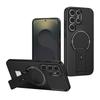 Armor Magnetischer Ständer Kameraobjektiv Kratzfestes Handyhülle Für Samsung Galaxy S22 S23 Ultra S24 Plus S25 Edge Silikon Weiche Abdeckung
