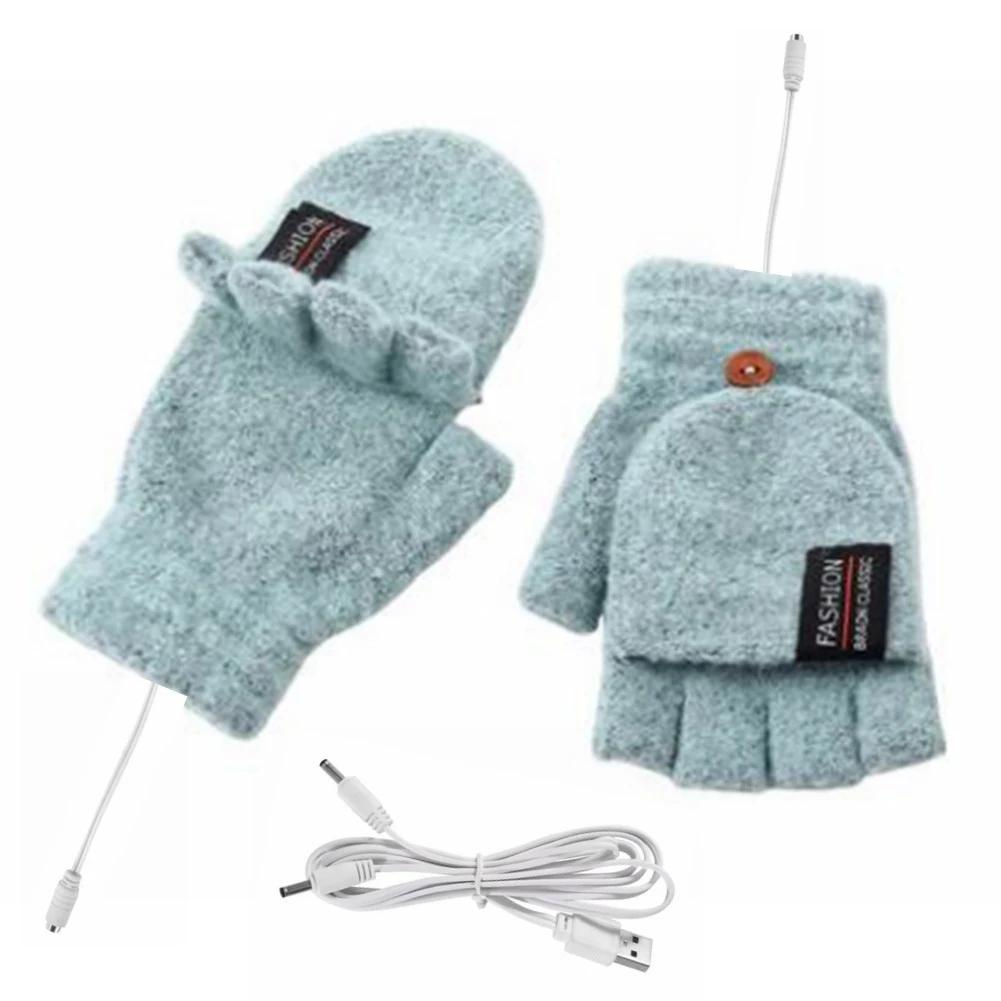 Gants chauffants électriques chauffer-mains chauffer-gants rechargeables USB réutilisables pour ordinateur portable adaptés aux sports ski hiver gants chauds