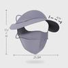 Nouveau Masque de Protection Solaire en Soie Glacée Upf50+ Visage Entier Anti-UV Écharpe pour le Cou Anti-Poussière Respirant 3D Pare-Soleil Masque Facial Extérieur 1 Pièce