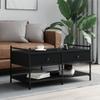 Vidaxl Coffee Table, Black, 99X50X50 Cm, Wood-Based Material