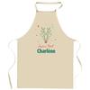 Kitchen Apron - Merry Christmas Charlène Deer - Christmas Pattern - Durable Cotton - Printed In France