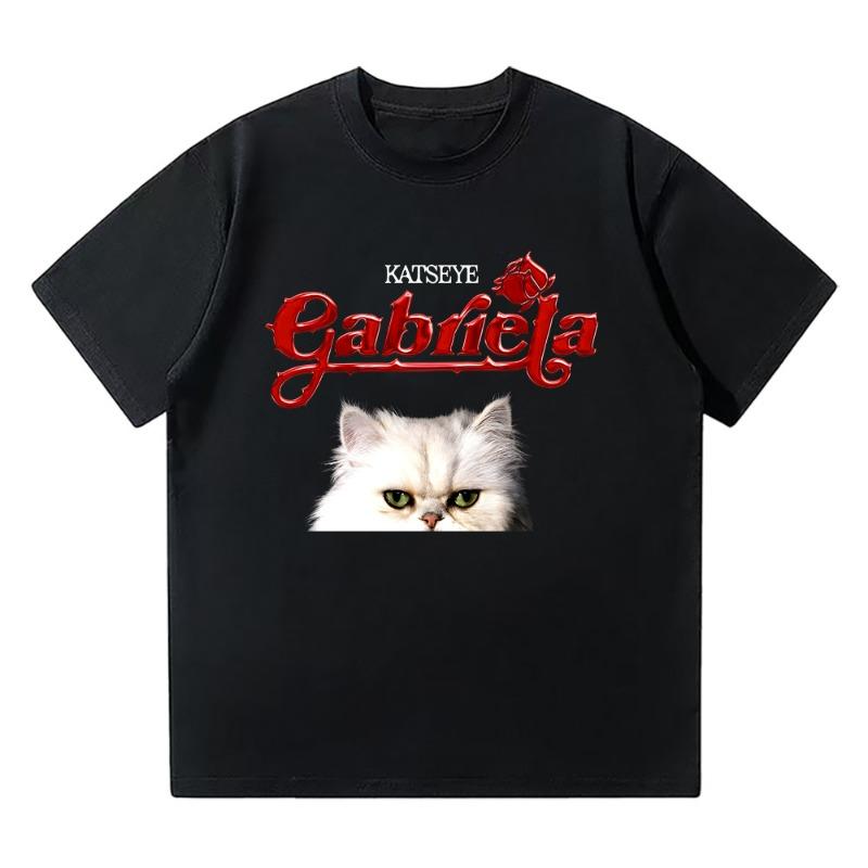 Katseye 2025 Nieuw T-shirt Hip Hop Korte Mouw Kpop Vrouwen Mannen Streetwear Hoge Kwaliteit Comfortabele Tees T-shirts