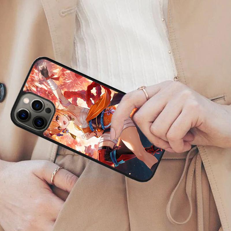 Genshin Impact Game Miko Yoimiya Magnetic Phone Case For APPLE iPhone 17 Air 16 14 13 12 Pro Max 15 Plus Wireless MagSafe Cover
