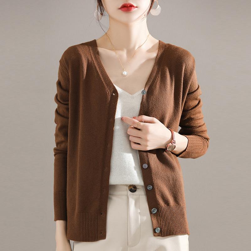 V Neck Wind Women Loose Sweater Coat Special Offer Cardigan