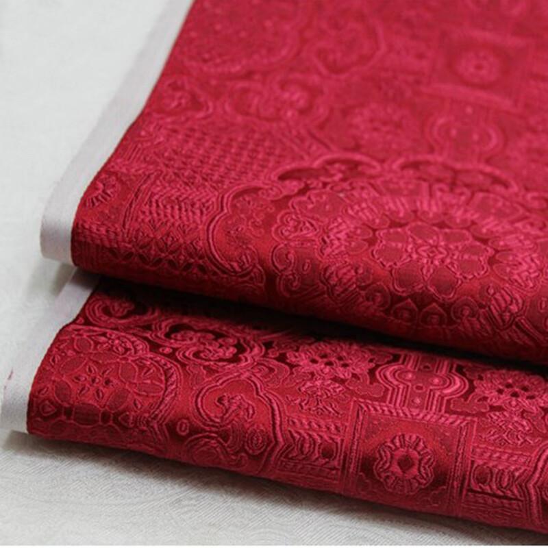 Satinseide Brokat Jacquard Blumenstoff Vintage Kostümkleid Bastelbekleidung Zubehör Cheongsam Kissenbezüge DIY Nähstoff