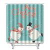 3D Digital Printing Christmas Waterproof Shower Curtain Four-Piece Bathroom Non-Slip Door Mat Toilet Absorbent Floor Mat Carpet