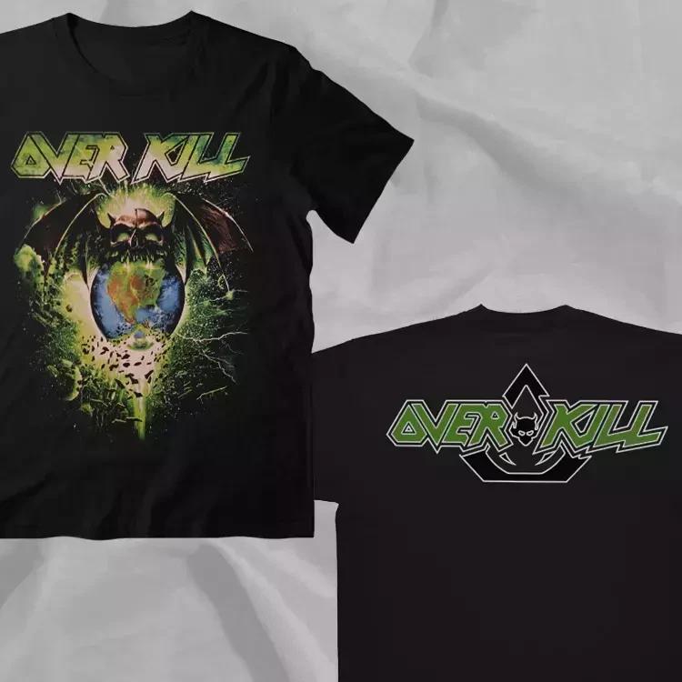 OVERKILL Kapela Retro Styl 90. léta Černé Oboustranné Tričko