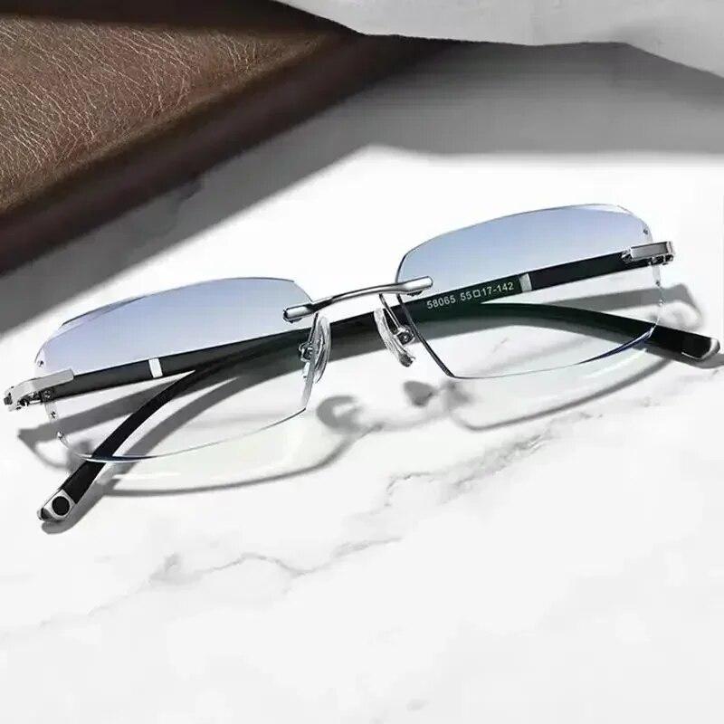 Unisex Women Men Anti Blue Light Farsighted Glasses Fashion Outdoor Color Changing Presbyopia Sunglasses Prescription Eyeglasses