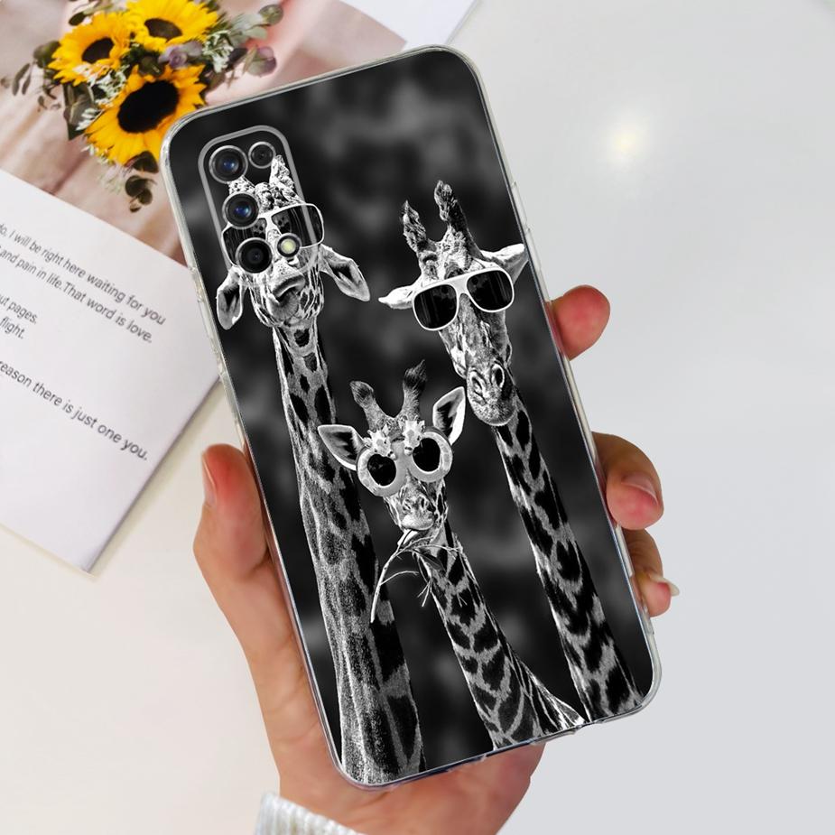 For Realme 7 Pro Case RMX2170 Cute Cat Flowers Painted Cover Clear Silicone Soft TPU Phone Case For Realme 7 Pro Realme7 5G Bags
