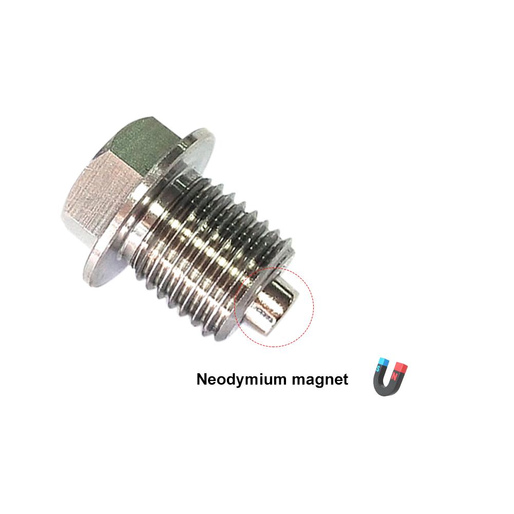 M18/M16/M14*1.5 M12*1.25 Magnetic Oil Drain Plug Neo Magnets Oil Drain Sump Nut Drain Bolt Silver Oil Drain Plugs 3