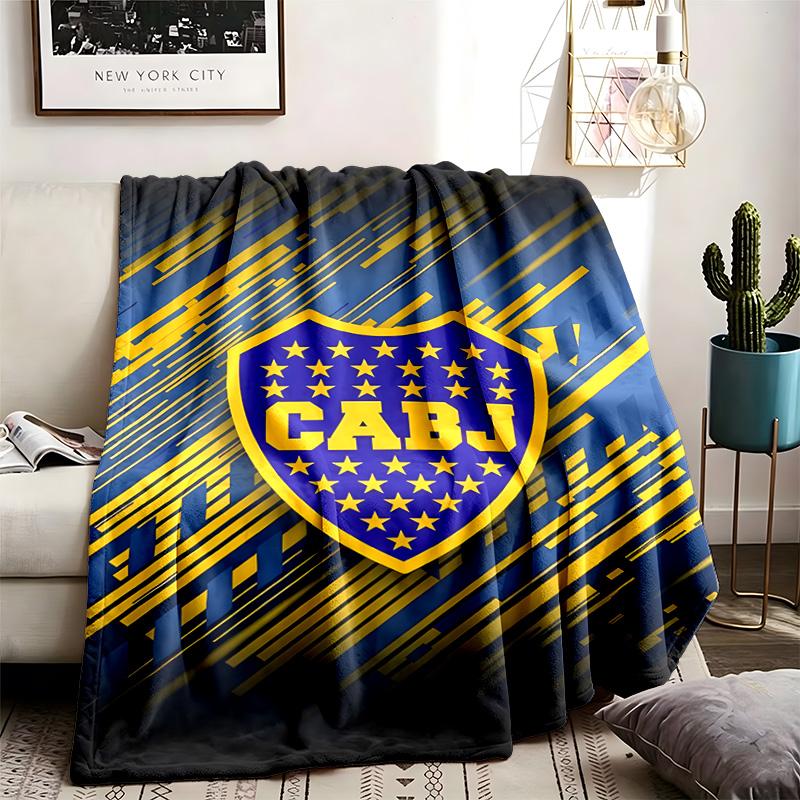 Club Atletico Boca Juniors Theme Personalized Outdoor Flannel Blankets Soft And Suitable For All Seasons Perfect For Sofas Beds And Camping