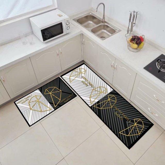 Washable Cooking Space Mat Non -Slip Carpet Bedroom Living Room Room Long Rug For Floor Household Balcony Laundry Space Entrance Doormat