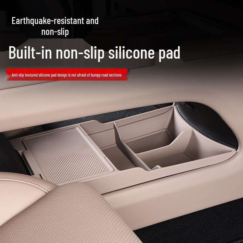 Ideal i6 Center Console Lower Storage Box, Original Car Color, Dedicated for Convenient Silicone Storage.