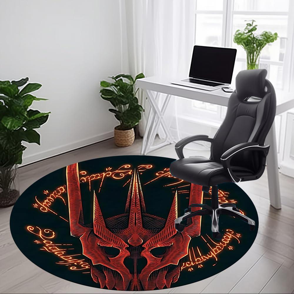1pc The Lord of the Rings Office Round Area Rug, Under Office Chairs Bedroom Living Room Home Decor, Room Decoa1022181