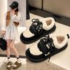 Warm Snow New Winter Women's Toe Cotton Shoes Women's Shoes Winter Cashmere Cotton Shoes Non-slip Boots