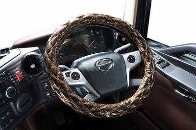 Extra Thick Steering Wheel Cover Kosei Enamel Leather Brown 2HS (Orion) (45-46cm)