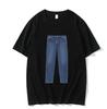 2026 Retro Xinying Jeans Printed T-shirt Round Neck Women's Summer Casual Personalized Fashion Short Sleeve