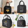 Insulated Lunch Case Zipper Cooler Tote Thermal Case Lunch Box Canvas Food Picnic Lunch Cases for Work Handbag Food Pattern