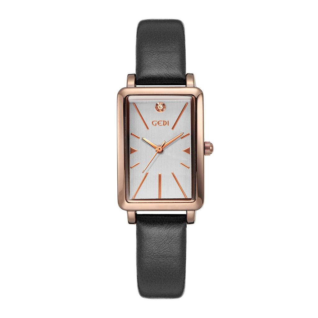 Retro style small square plate women's watch light and small high-end belt watch women's quartz watch