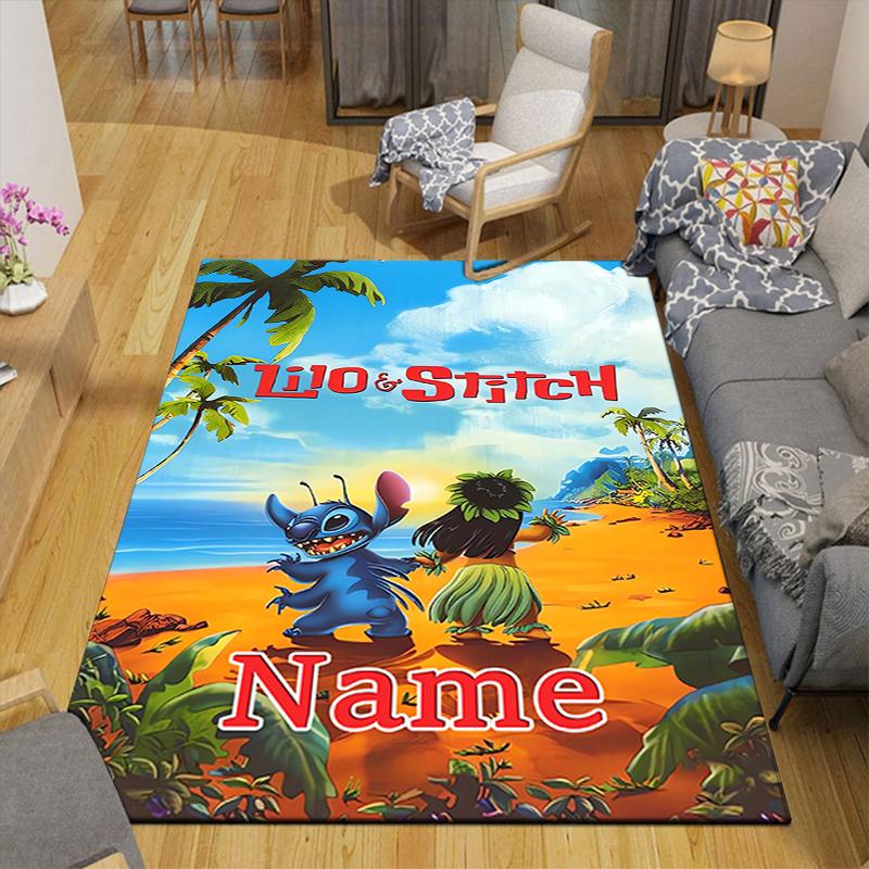 Custom 1Pc Lilo Stitch Friendship Rug Office Carpet Indoor Outdoor Entrance Doormat Nonslip Soft And Comfortable Living Room D916310