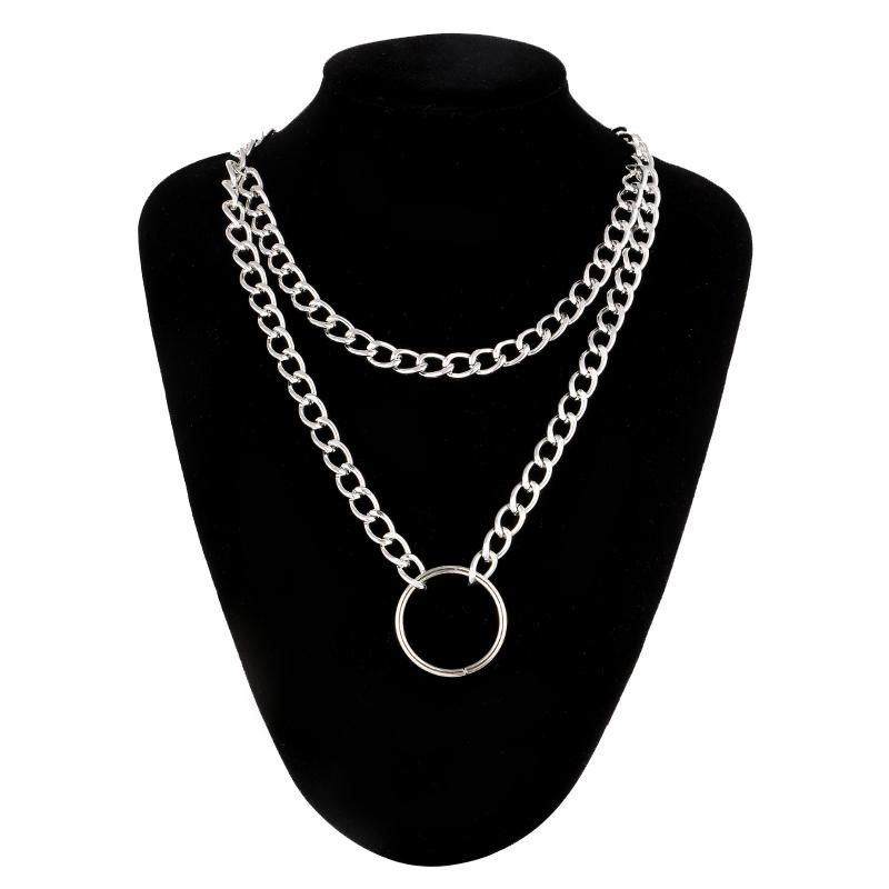 Trendy Link Chain Necklaces For Women Men Chunky Thick Choker Jewelry On The Neck Fashion Female Egirl Eboy Grung Accessories