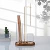 Porte-encens avec récupérateur de cendres en verre transparent Base en bois Brûleur d'encens avec clip Décoration pour la maison, le bureau, le bureau, le yoga, la méditation