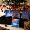 Home Decor Christmas-themed Winter Scenes Pillow Covers Pattern Cushion Cover Suitable for Sofa Bedroom Car Pillow Cover