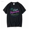 Club Tropicana Essential T Shirt Long or Short Sleeves Vintage Washed Homme Streetwear Breathable Stylish Casual Graphic