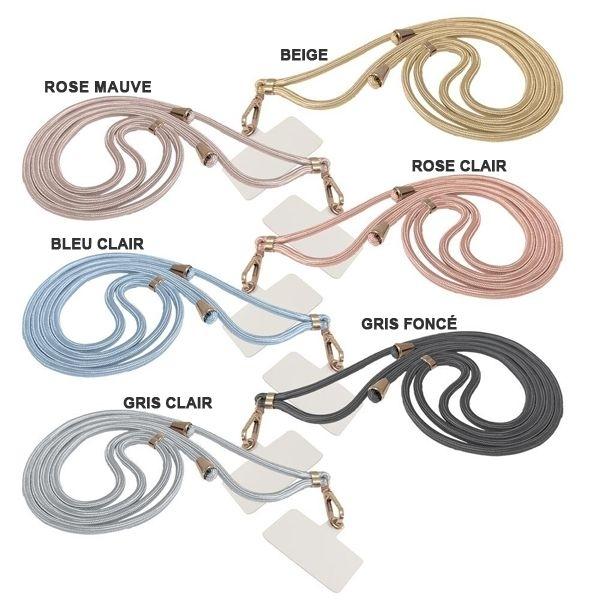 Necklace with Cord for Cell Phone Smartphone Pastel Beige