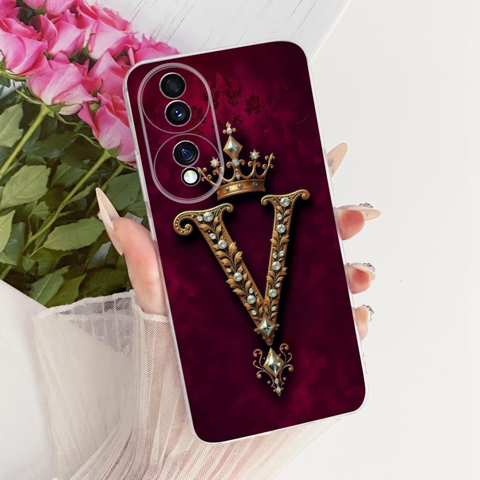 Fashion Crown Letter Case For Honor 70 Honor70 Pro Plus Soft Silicone TPU Back Cover For Honor 70 Pro+ 70Pro Phone Cases