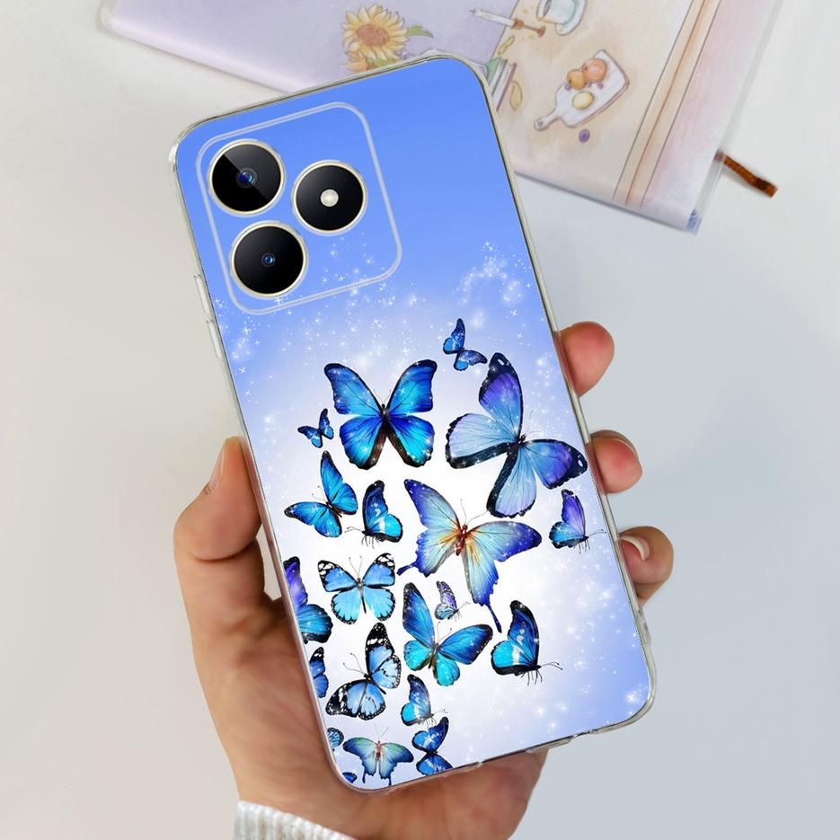 For Realme Note 50 Case RMX3834 Cute Cat Painted Cover Soft Silicone Phone Case For Realme Note 50 Note50 Back Cover 6.74'' Bags
