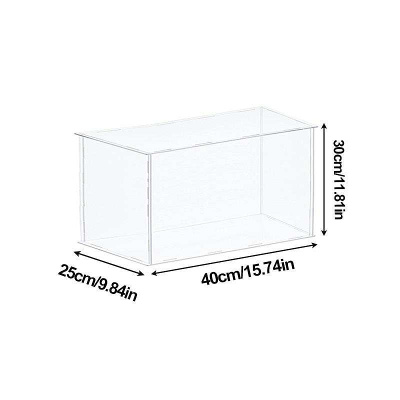 Transparent Display Case Countertop Box Organizer Stand Dustproof Protection Showcase Storage Box