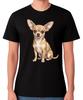 Chihuahua Dog Illustration T-Shirt Cute Pet Lover Unisex Tee