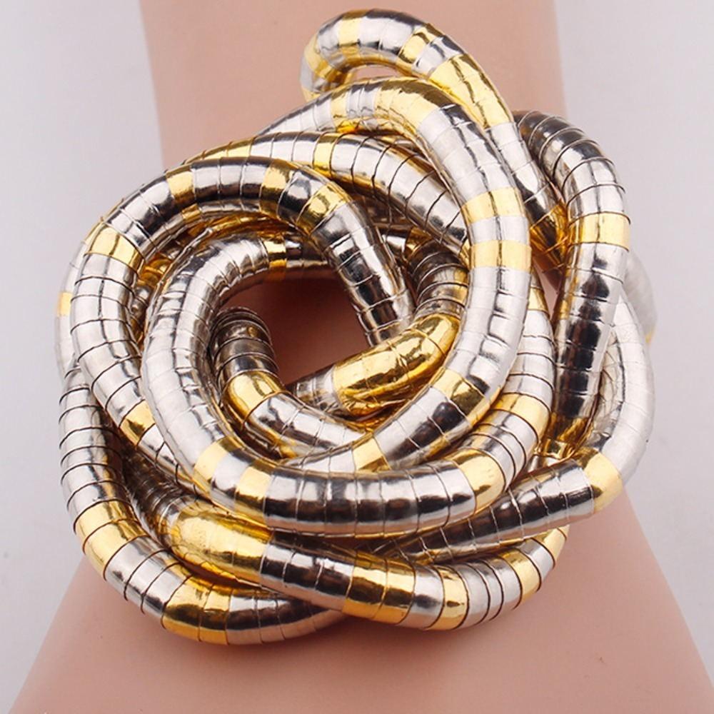 Silver Color Bendable Snake Necklace Alloy Bracelet New Flexible Choker  Jewelry Accessories