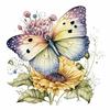 Bunte Schmetterlinge und Blumen Wandaufkleber Badezimmer Toiletten Dekor Aufkleber Wohnzimmer Schrank Heimdekoration Transparente Wasserdichte Aufkleber M760