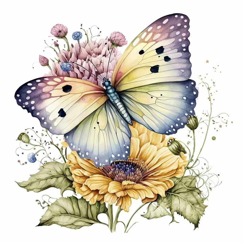 Bunte Schmetterlinge und Blumen Wandaufkleber Badezimmer Toiletten Dekor Aufkleber Wohnzimmer Schrank Heimdekoration Transparente Wasserdichte Aufkleber M760