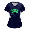 Women's Fashion V-neck Short-sleeved Overalls With Pockets 2025  Christmas Print Top