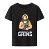 Que tes gains soient sanctifiés T-shirt drôle Muscle Jésus Haltérophilie Entraînement Humour Vêtements de loisirs confortables pour hommes Hauts 51107