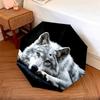 1 PC Automatic Folding Umbrella - Gray Wolf Pattern, Portable & Foldable Design with 8 Ribs, Christmas Birthday Gifts