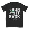 Saquon Barkley Fly The Reverse Hurdle T-shirt för Män 100% Bomull Rolig T-shirt Rugby Örn T-shirts Kortärmade Kläder Plus Size