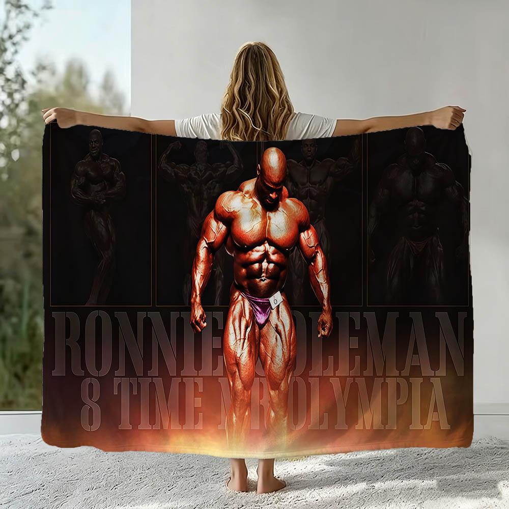 Ronnie C-Coleman Bodybuilding Fitness Flanelldecke Weiche Überwurfdecke Kunst für Heimdekoration Schlafzimmer Bett Sofa Picknick Fans Geschenke