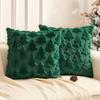 Plush Christmas Pillow Cover Embroidered Decorative Cushion Case Soft Throw Pillowcase for Sofa Living Room No Pillow Core