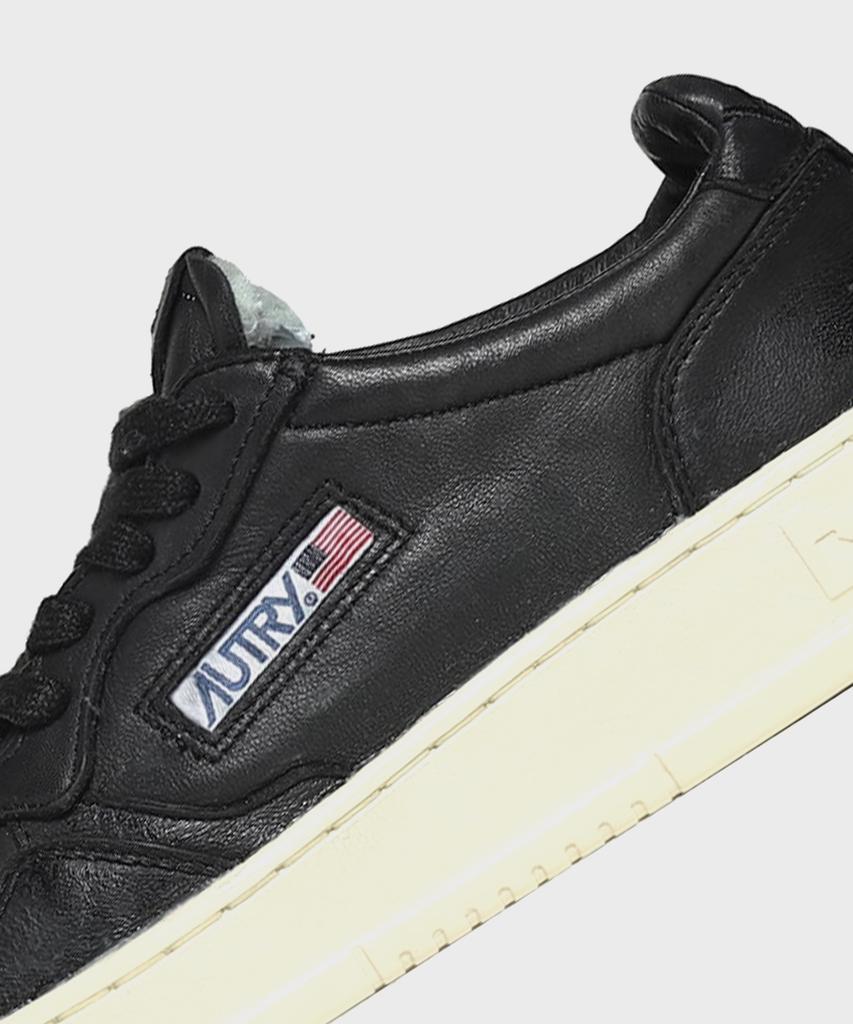 Autry Medalist Vintage Goatskin Sneakers Black